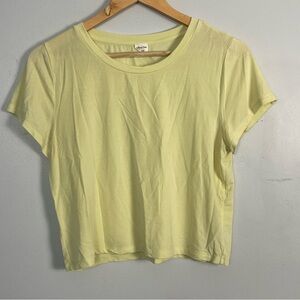 Wilfred green Yellow Women's Crop Top Short sleeve  Size large